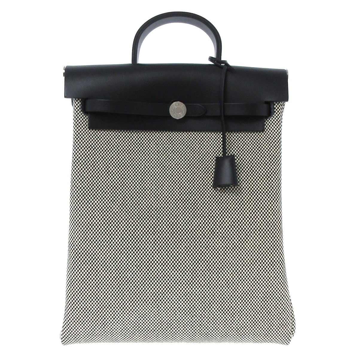 エルメス/リュックサック/エールバッグジップアドPM/白×ダークネイビー