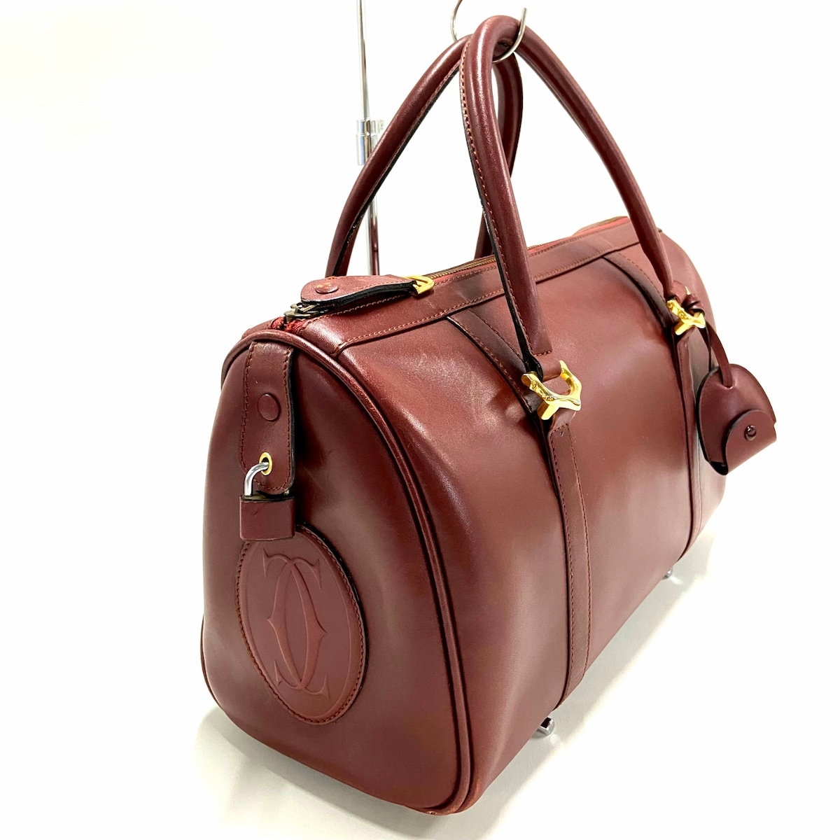 カルティエ/ボストンバッグ/マストライン/ボルドー/レザーの買取実績