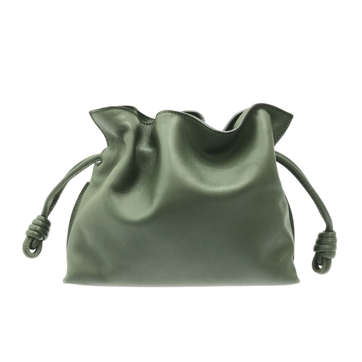 ロエベ/クラッチバッグ/フラメンコクラッチ ミニ/ダークグリーン