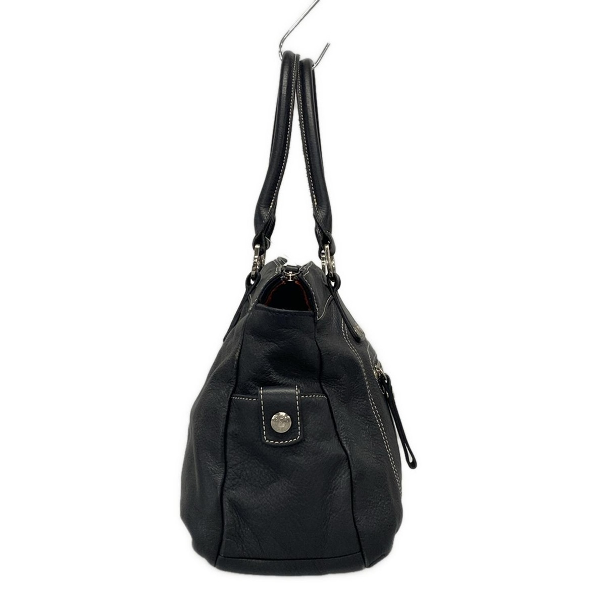 LONGCHAMP(ロンシャン) ハンドバッグ - 黒 レザー（19048648）中古