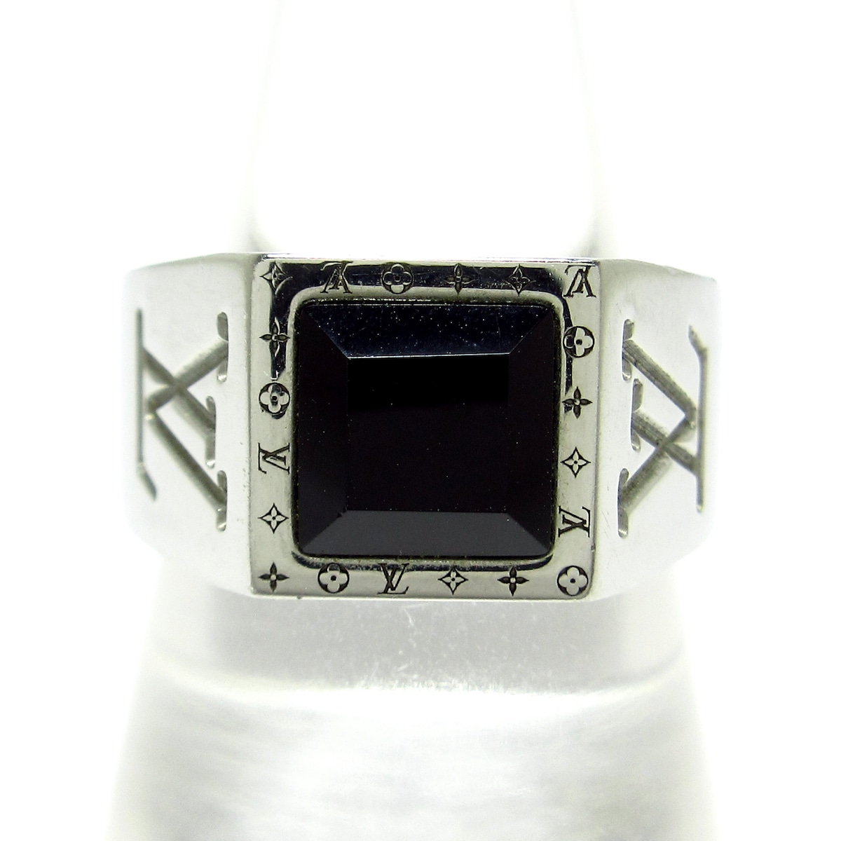 ルイヴィトン/リング/リング・LV オニキス/シルバー×黒/型番：M00698の
