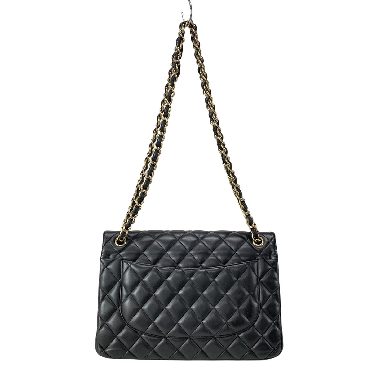 シャネル/ショルダーバッグ/デカマトラッセ/黒/ラムスキン/型番