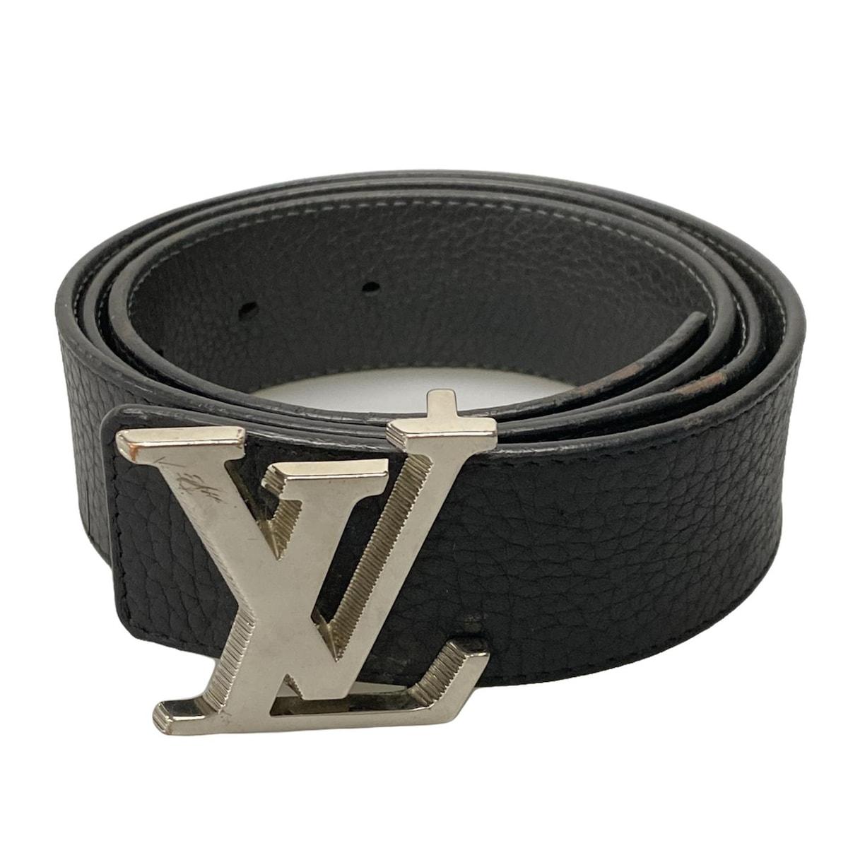 ルイヴィトン ベルト 90/36 サンチュール M0026 黒×グレー（18969845