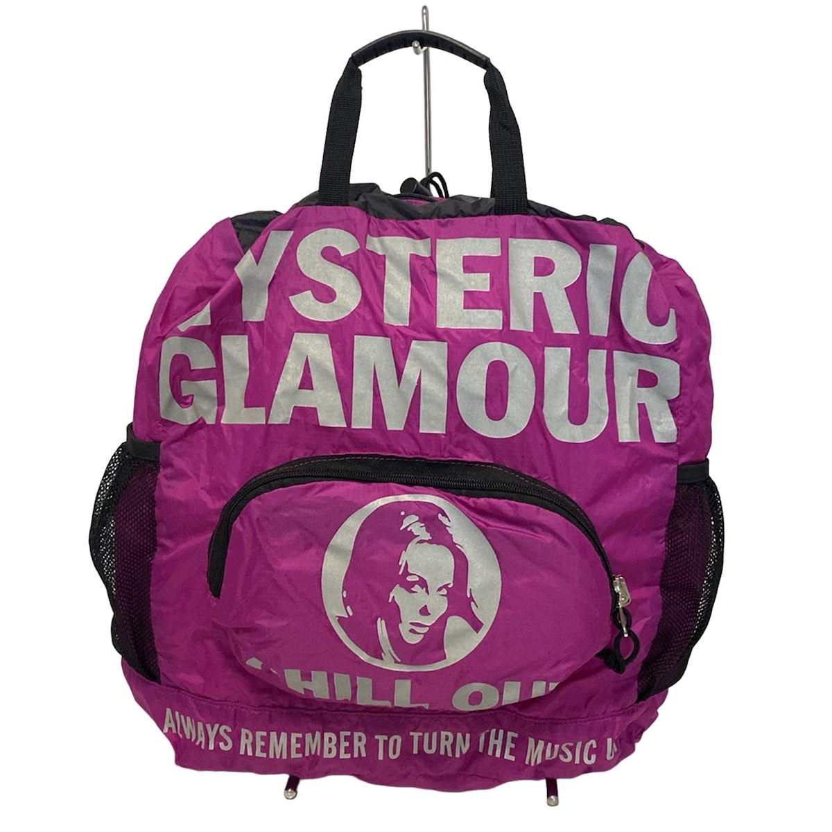 ヒステリックグラマー/リュックサック/ピンク×シルバー×黒/ナイロンの