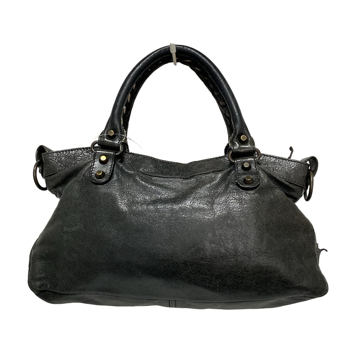 バレンシアガ/ハンドバッグ/ザ・ファースト/ダークグレー/レザー/型番