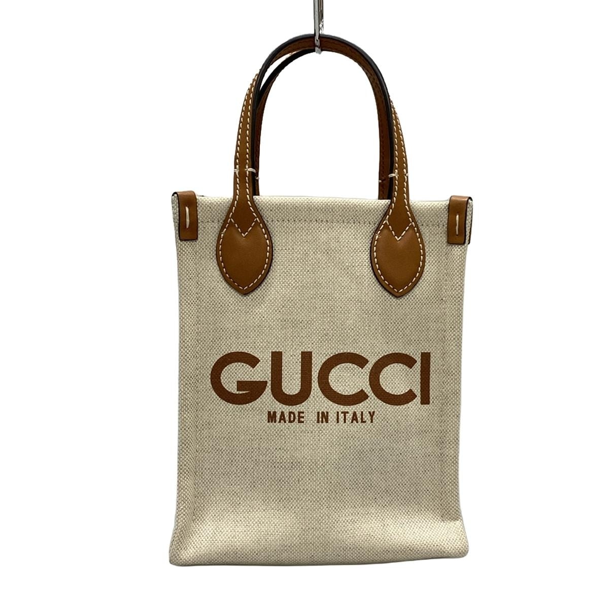 グッチ/トートバッグ/キャンバス スーパーミニショルダーバッグ