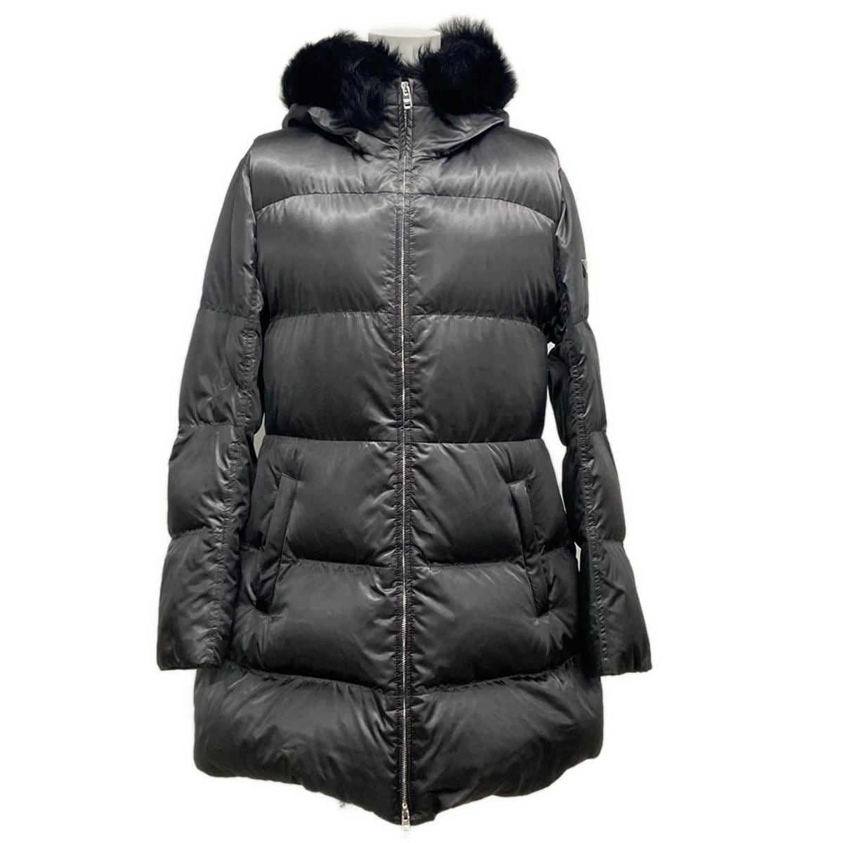 プラダ/ダウンコート/ダークグレー/サイズ：48 SZ48 MX34 CN 175 96Aの