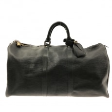 ルイヴィトン/ボストンバッグ/キーポル55/ノワール/レザー（LVロゴの