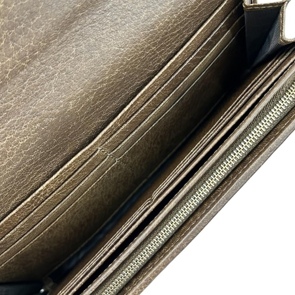 グッチ 長財布 スーキー,シマライン 282431 ダークブラウン レザー