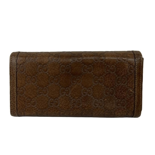 グッチ 長財布 スーキー,シマライン 282431 ダークブラウン レザー