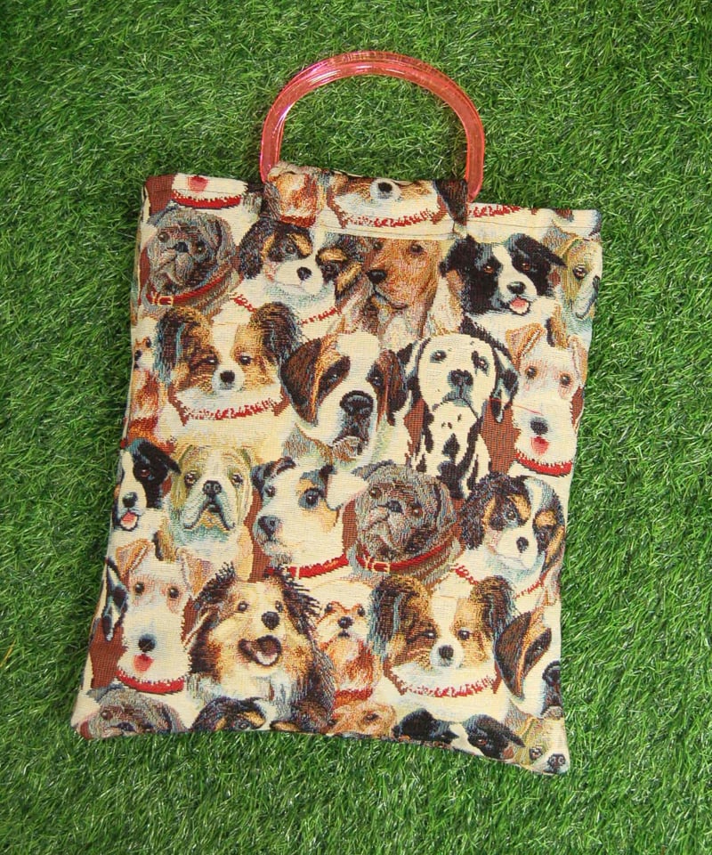 犬柄 ゴブラン織 プラリング ハンドバッグ:オランダ生地 | SWIVEL SLUM