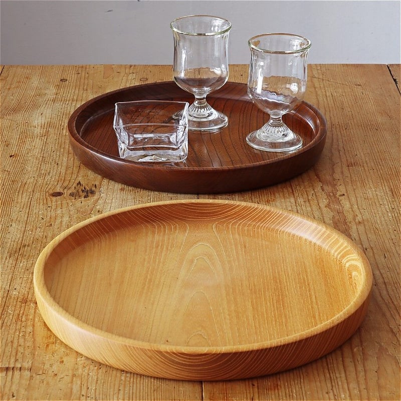 森山ロクロ工作所 欅 丸盆 尺寸 木地 | MARKUS