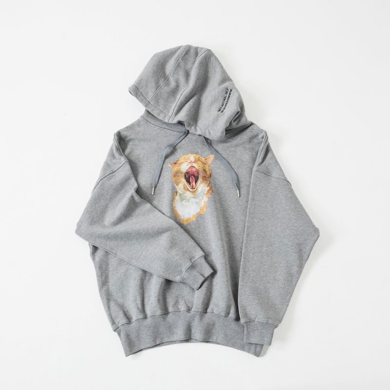 Neko Hoodie(Akubi)-グレー | harapeco Store
