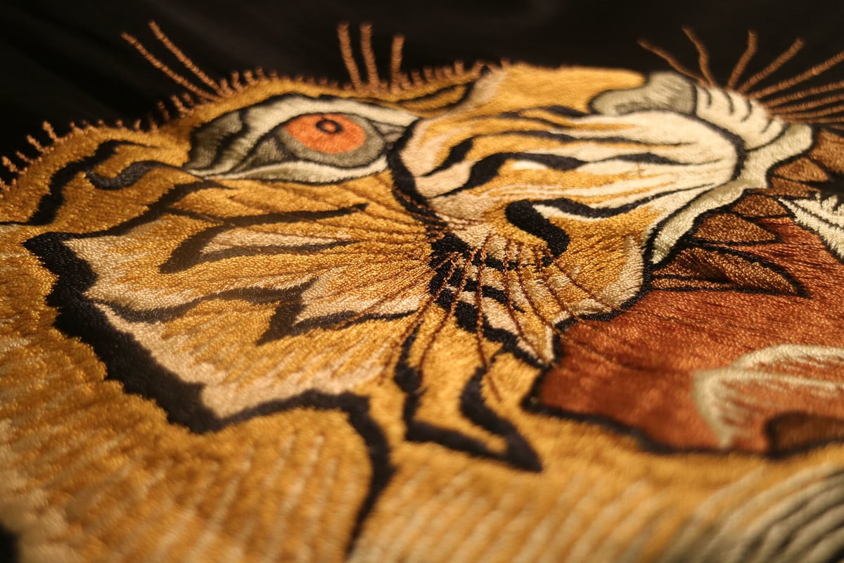 港商スペシャルスカジャン TIGER HEAD×JAPAN MAP 虎×日本地図 横須賀MI