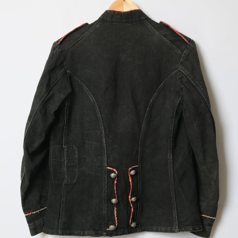 1900s France Antique Fireman Jacket Black | U