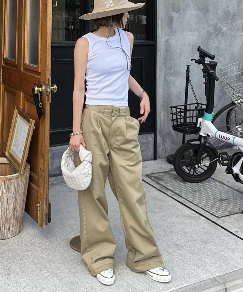 ok.soon×dickies wide chino pants | ok.soon