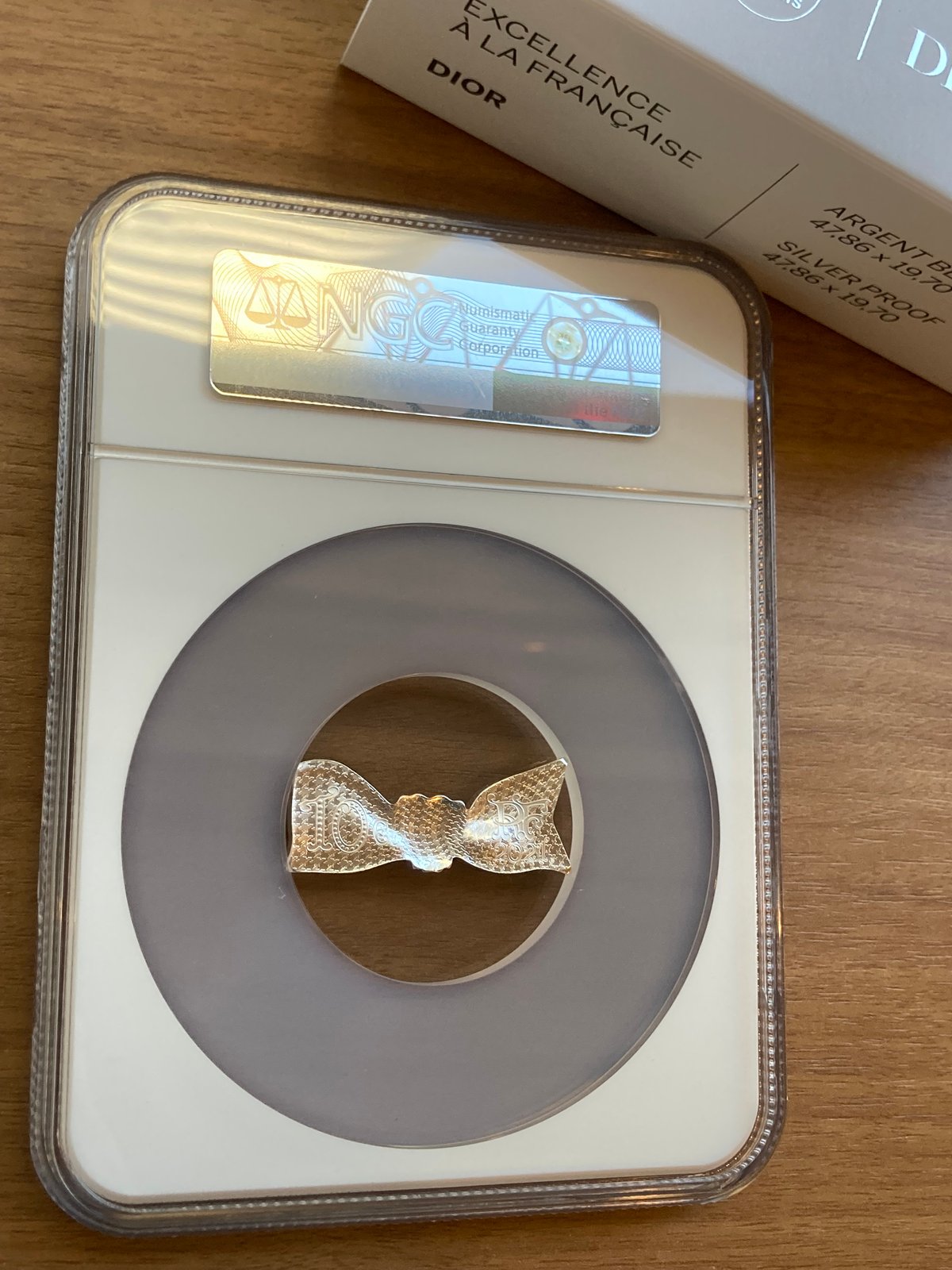 NGC鑑定PF70 Dior公式 フランス造幣局 2021年 ディオール 10ユーロ銀貨