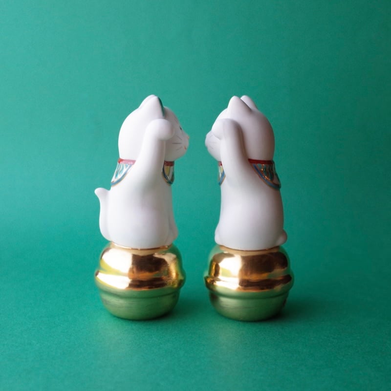 上出長右衛門窯／KUTANI CHOEMON「二寸ちょうえもん招猫 鈴乗 果物