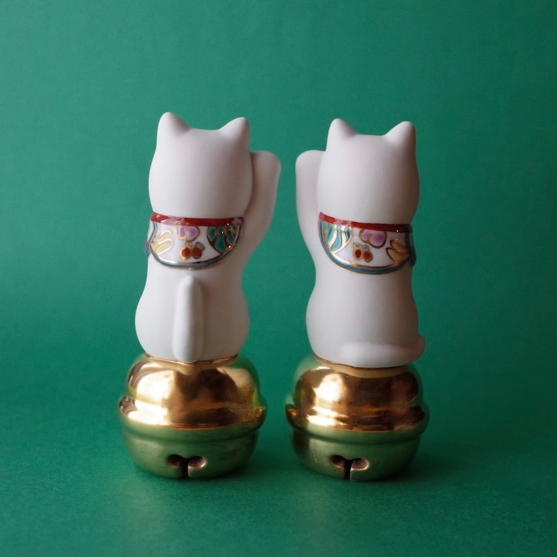 上出長右衛門窯／KUTANI CHOEMON「二寸ちょうえもん招猫 鈴乗 果物