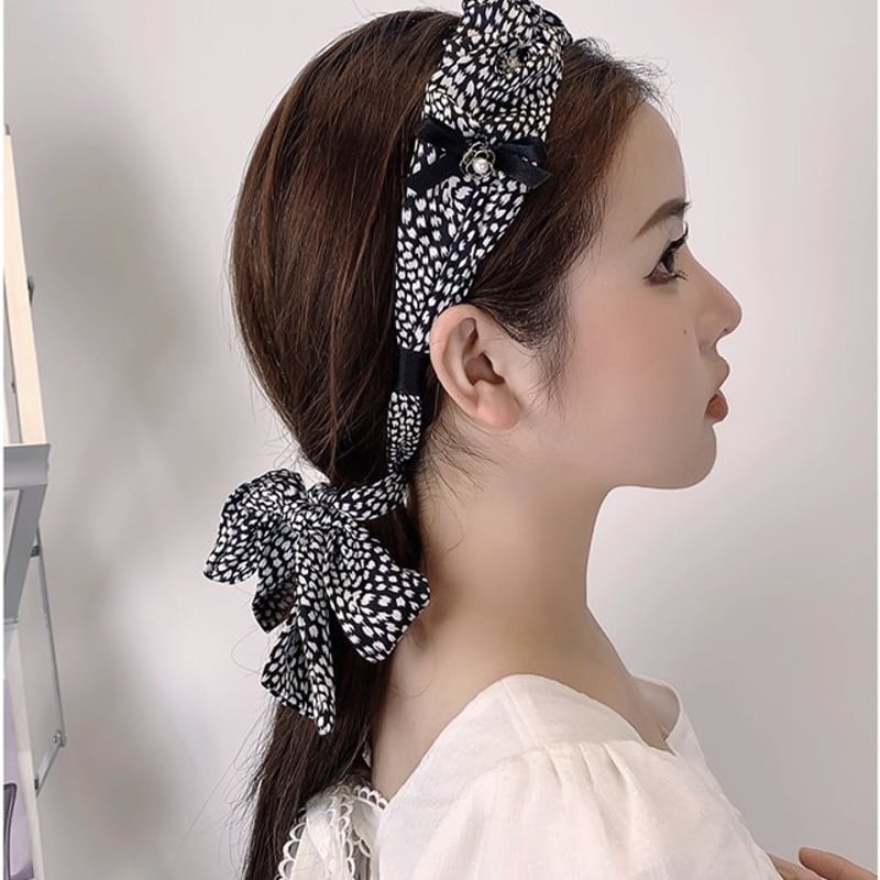 ヒョウ柄リボンカチューシャ レオパード. カチューシャ リボン ヘア