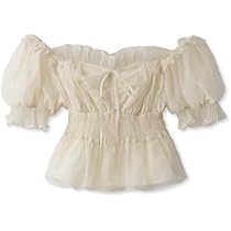 Amazon | [スナイデル] ギャザーフリルオフショルブラウス | シャツ