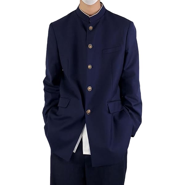 Amazon.co.jp: 詰襟学生服 ソフトカラー(白)付き(取り外しタイプ) 在庫