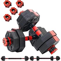 Amazon | STEADY ダンベル 可変式 バーベルセット【最大5WAY/5kg/10kg