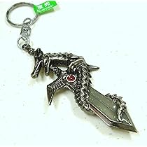 Amazon.co.jp: 魔界のドラゴン夜光剣キーホルダー ブラック顶