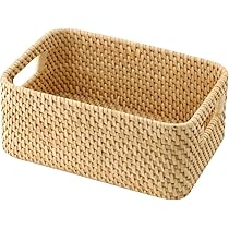 Amazon.co.jp: 無印良品 重なるラタン長方形ボックス・小 (V)約幅26