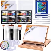 Amazon | Ohuhu アクリル絵の具 78点セット 画材 絵具 絵画 絵の具