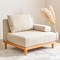 Amazon｜VENTOTA オットマン チェア ソファ ソファー 天然木 足置き 脚