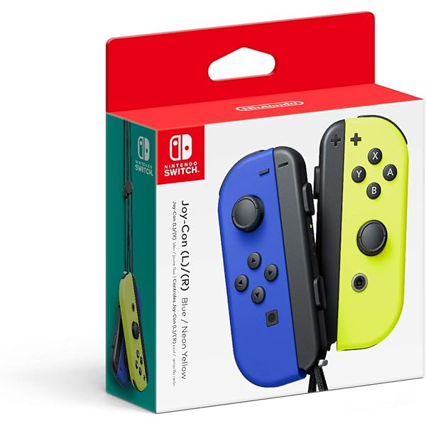 Amazon.com: Nintendo Joy-Con Controller Pair Neon Red/Neon Blue