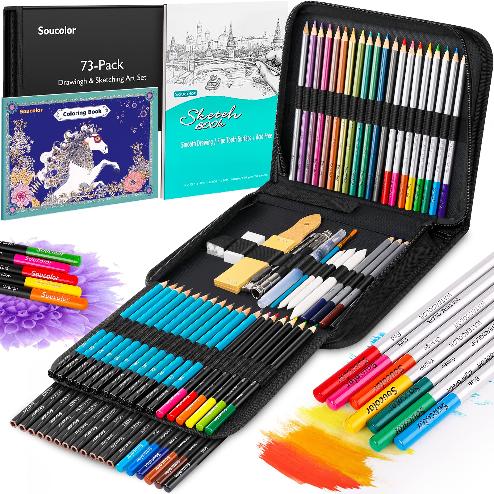 73 Art Supplies for Adults Kids Art Kit Drawing Supplies Sketching