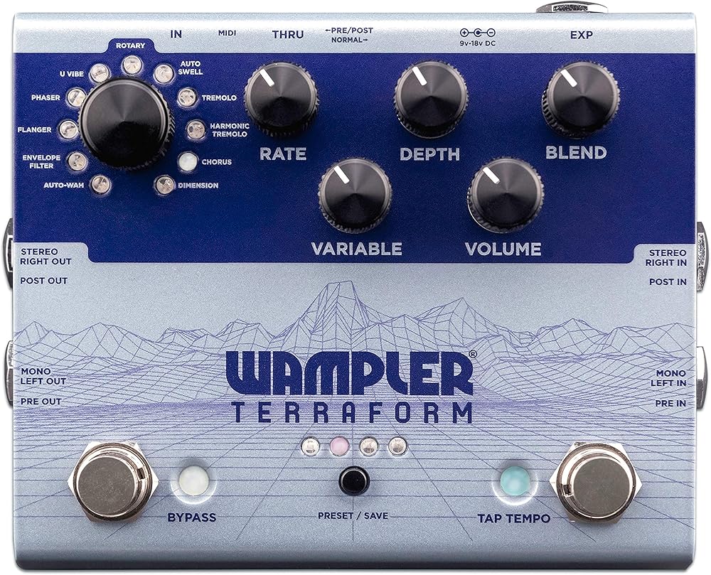 Wampler Pedals TERRAFORM - 11個のモジュレーションエフェクトを搭載