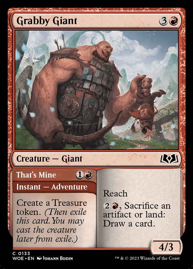 MTG Magic the Gathering Grabby Giant (133/475) Wilds of Eldraine
