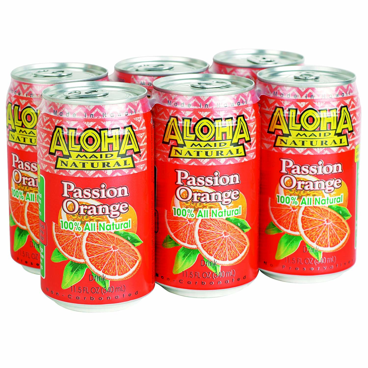 Aloha Maid Passion Orange, Cans (Pack of 6) - Foodland