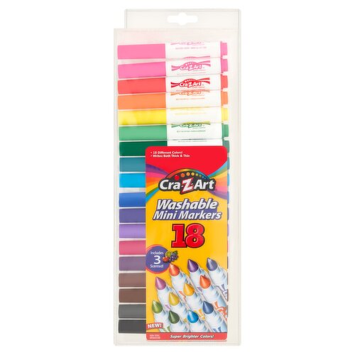 Cra-Z-Art Washable Mini Markers, 18 count - ShopRite