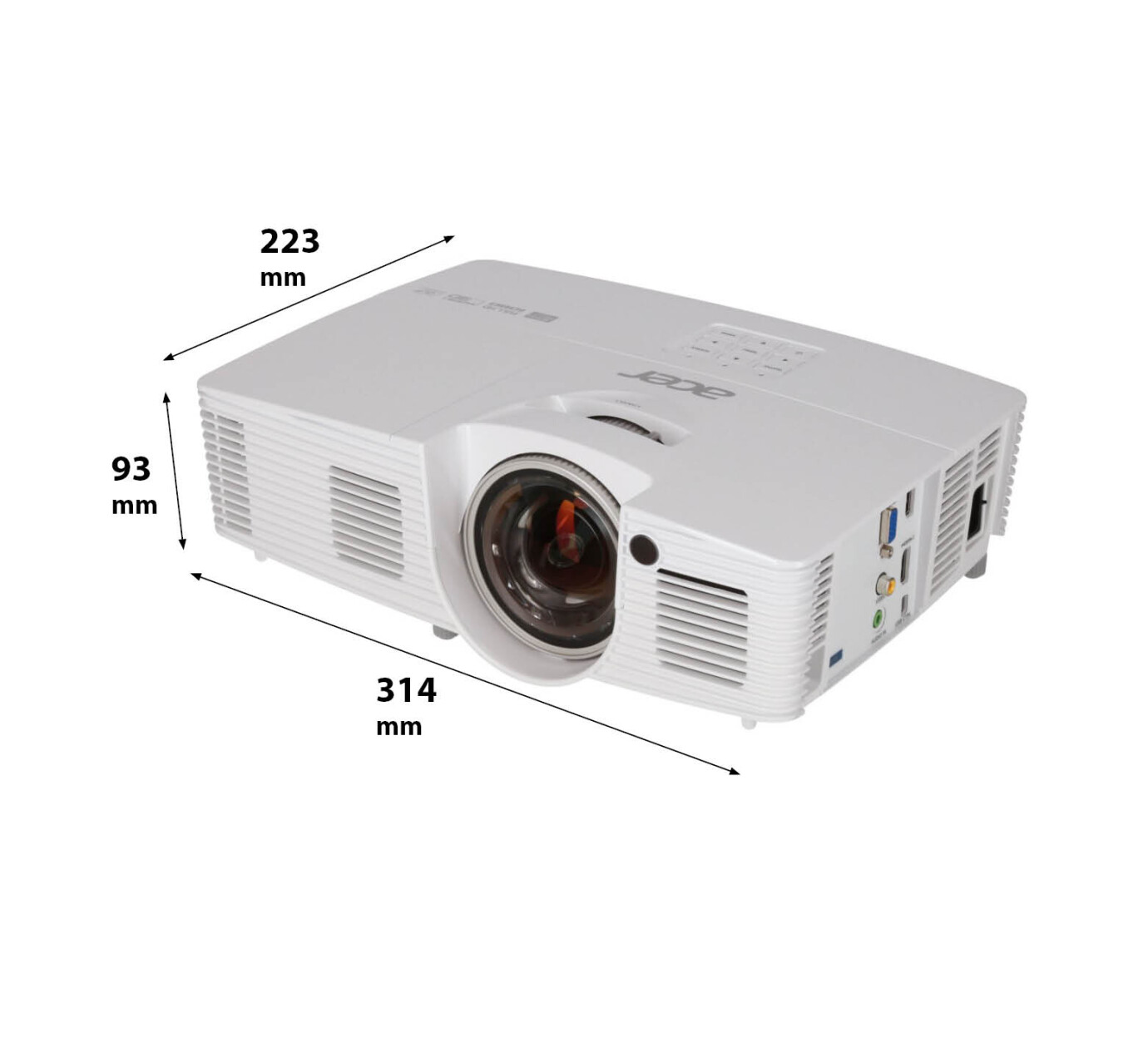 Acer H6517ST Kurzdistanzbeamer mit 3000 ANSI-Lumen und Full-HD