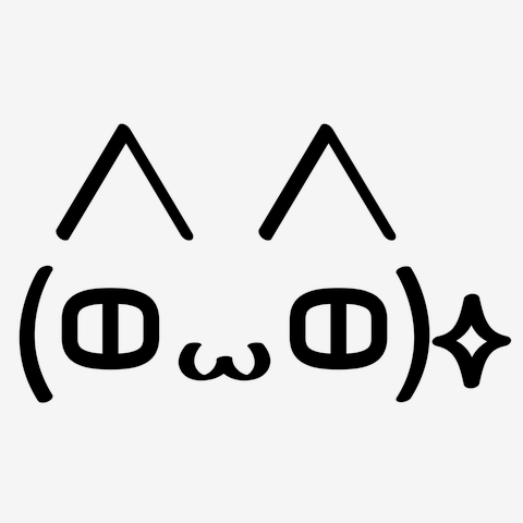 AA顔文字風ねこ（ΦωΦ）キラーン+ マグカップを購入|デザインTシャツ