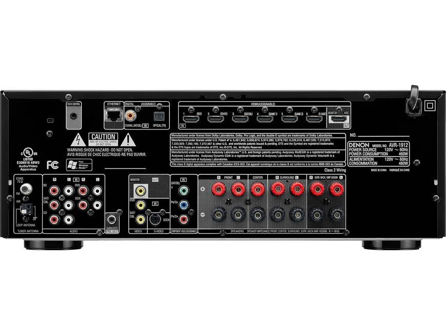 Denon AVR-1912 Home theater receiver with 3D-ready HDMI switching