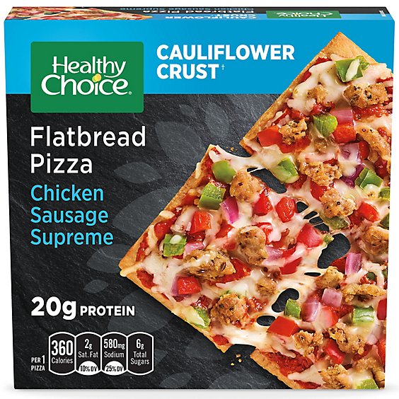 Healthy Choice Chicken Sausage Supreme Frozen Flatbread Pizza