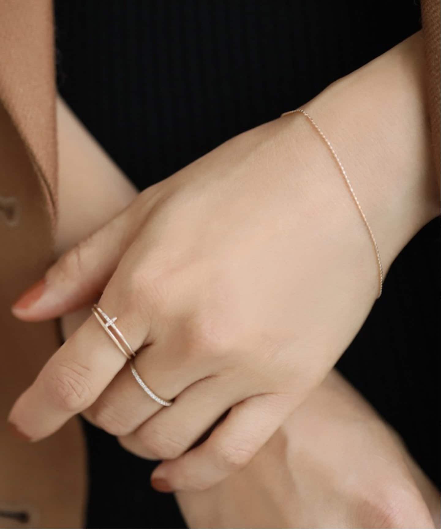 クロスダイヤモチーフリングK10（リング）｜Lilas（リラ）の通販