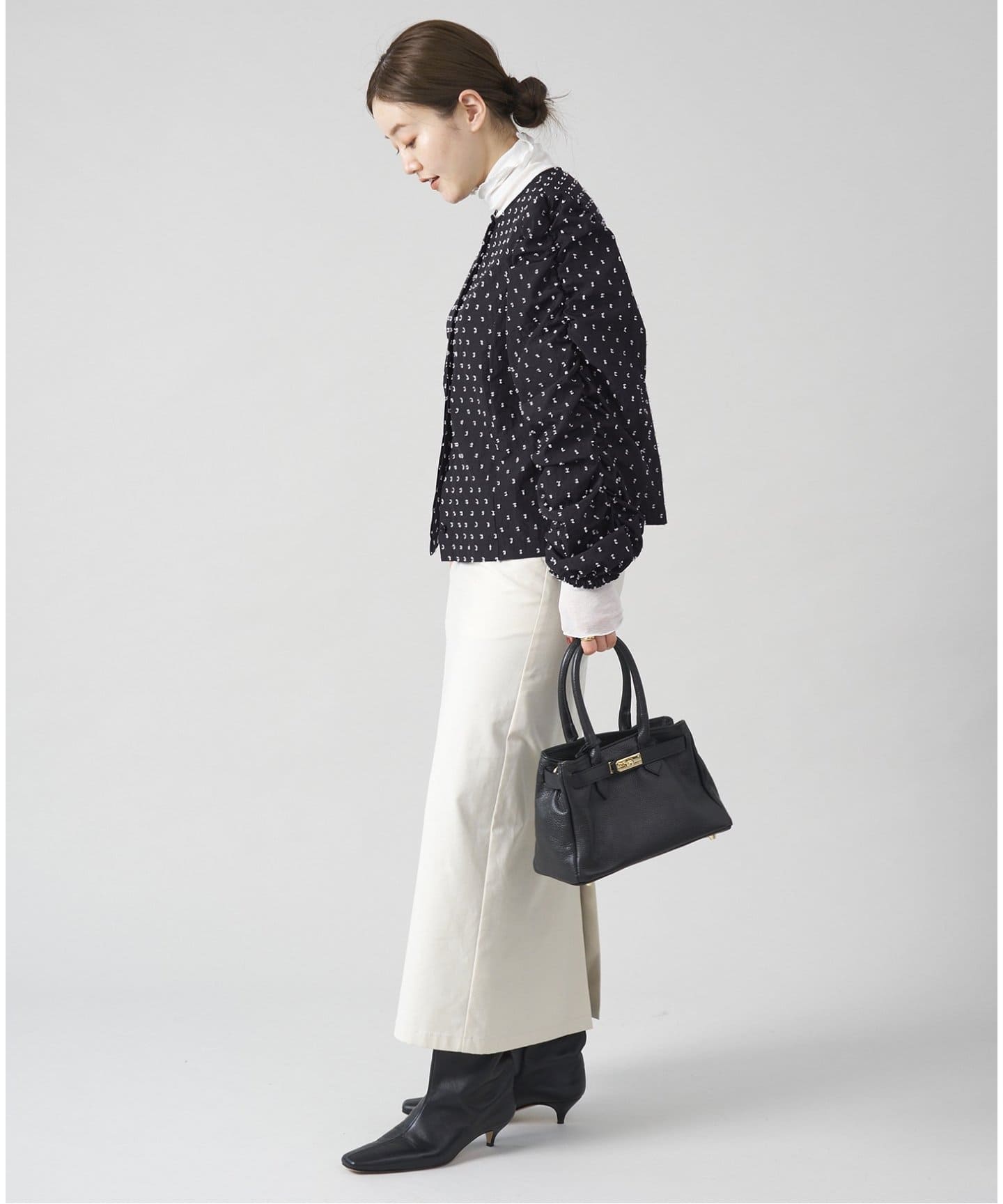 追加》ドットタフタ シャーリングブラウス（シャツ／ブラウス）｜IENA