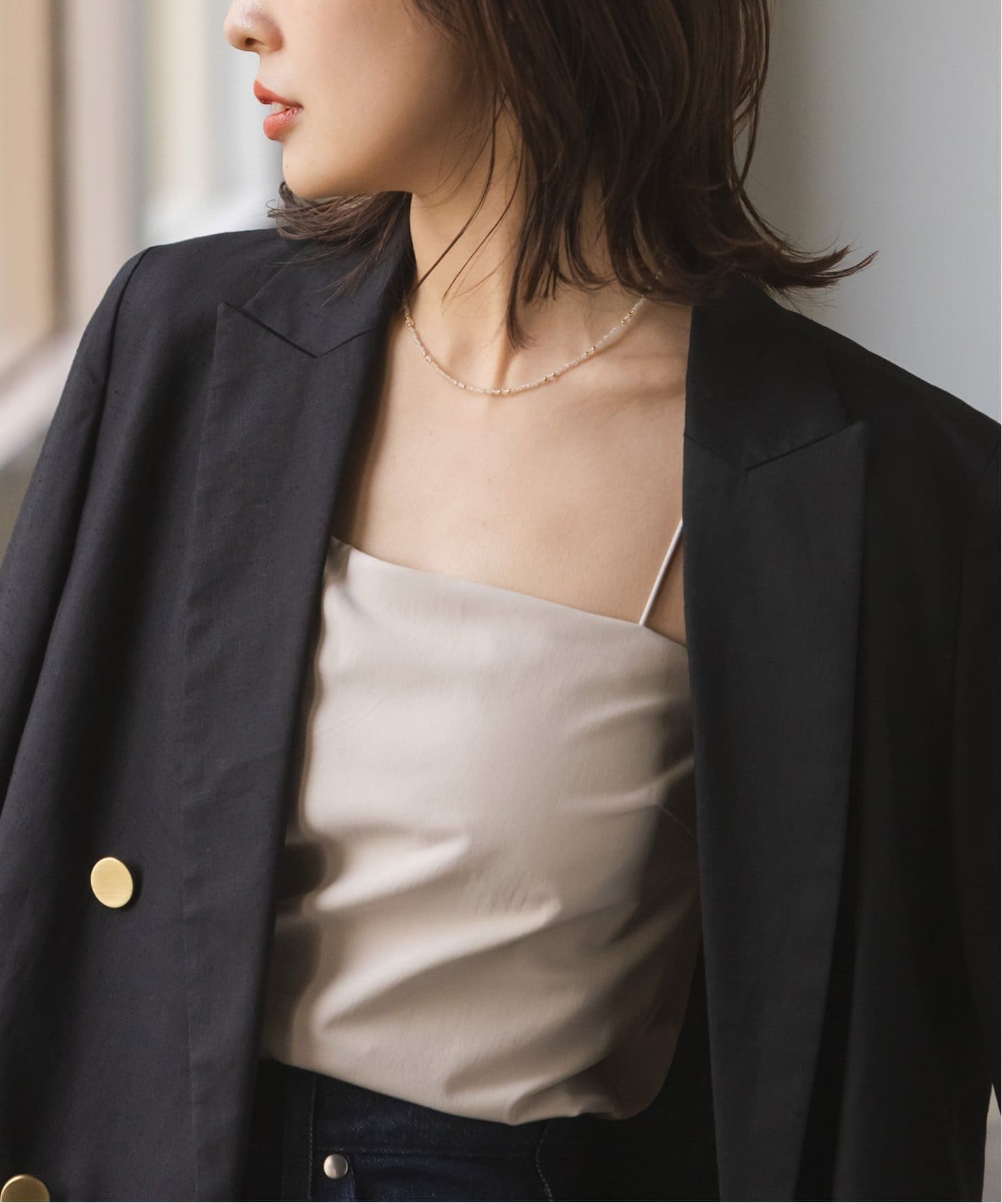 バックラインスイマーキャミ（カップ付きインナー）｜NOBLE（ノーブル