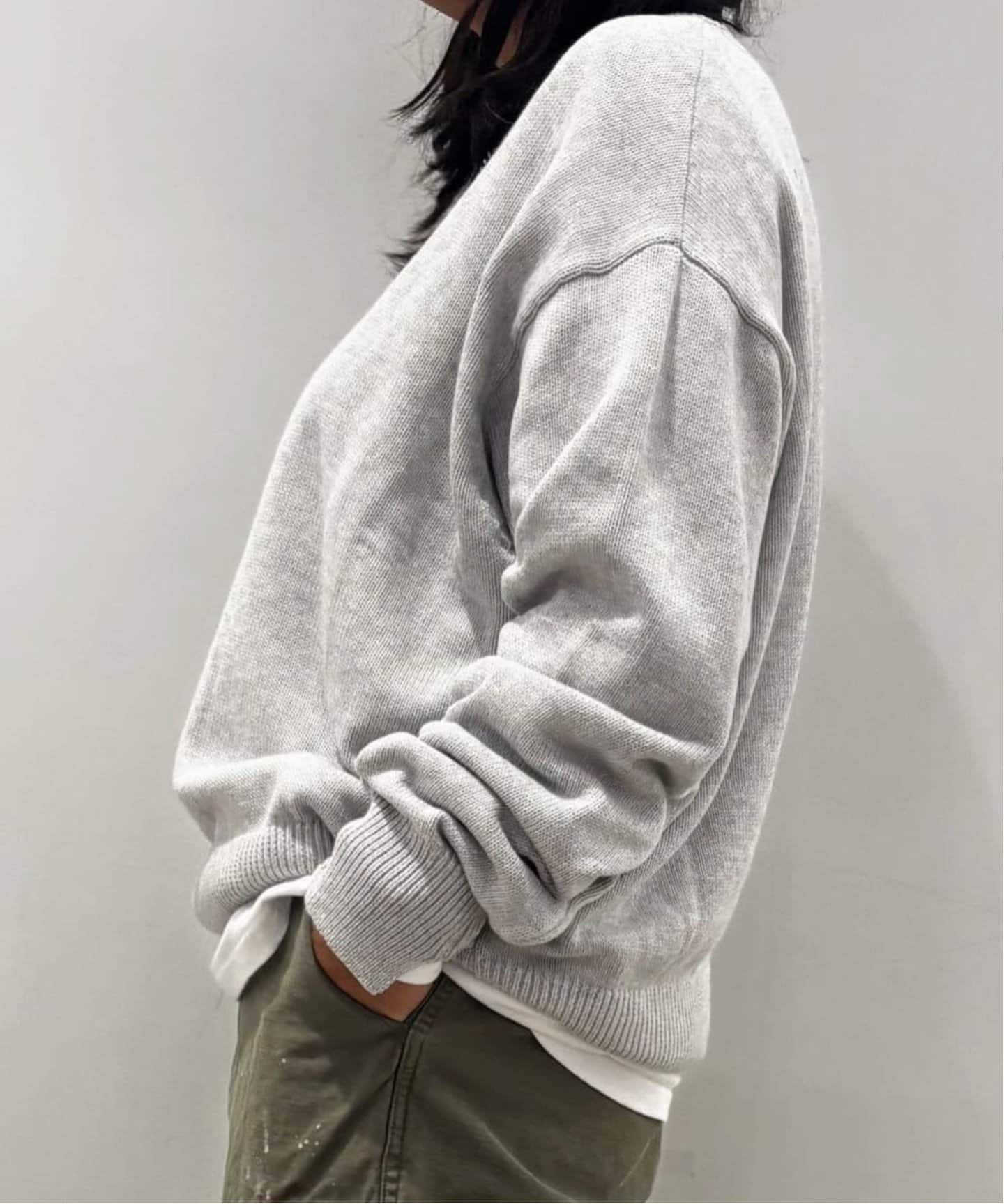 COTTONテンジククルーネックプルオーバー（ニット／セーター