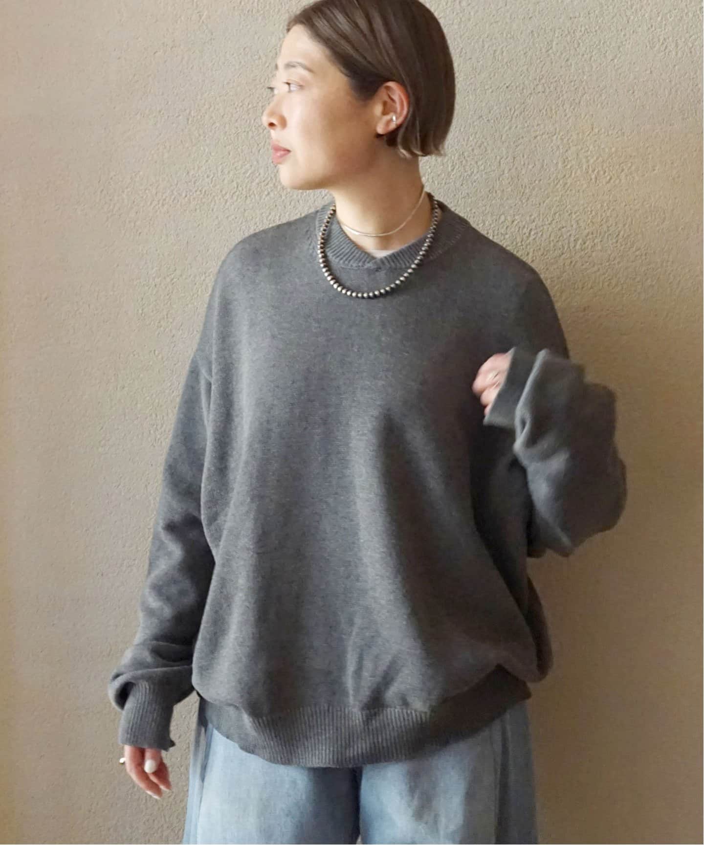 COTTONテンジククルーネックプルオーバー（ニット／セーター