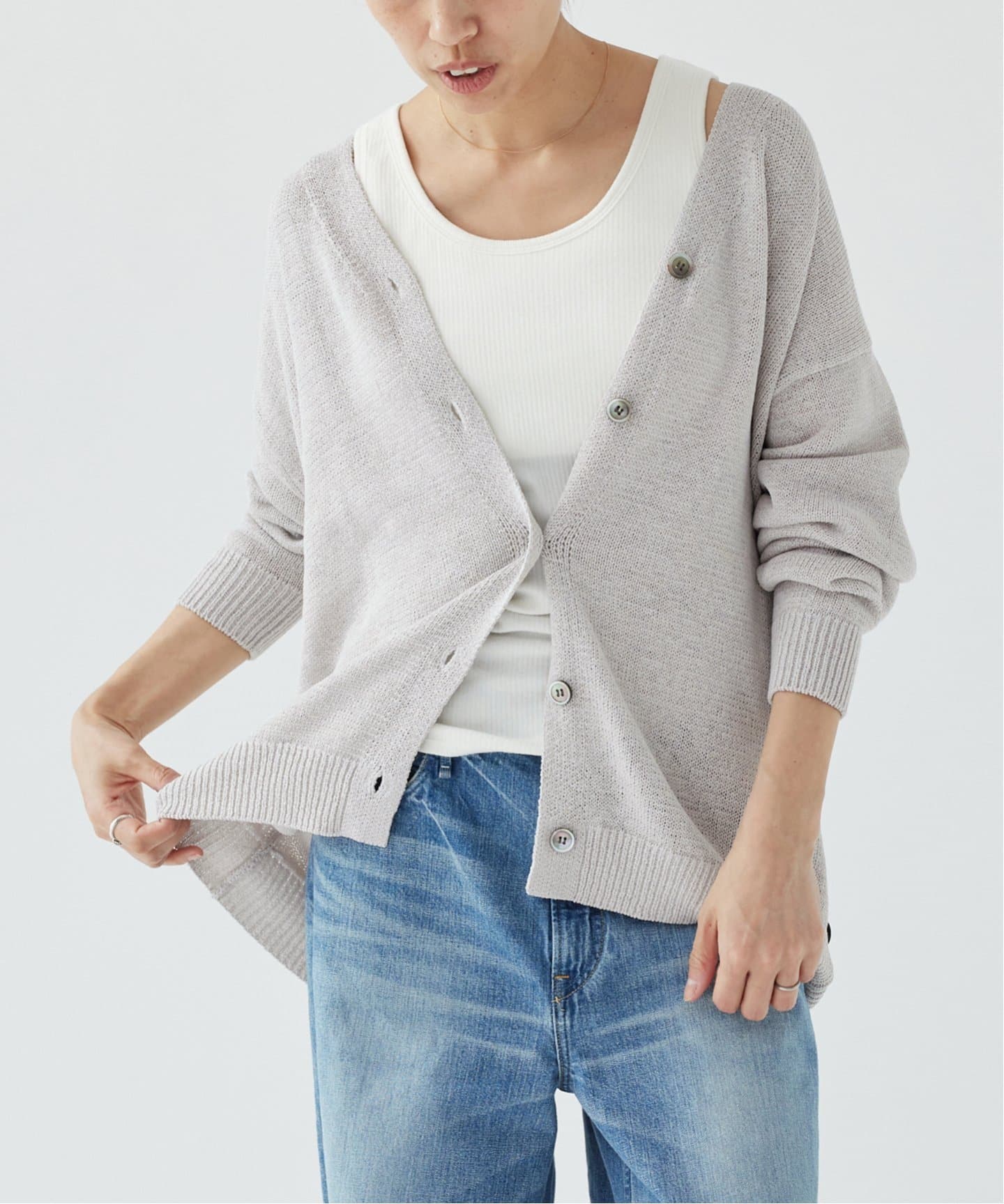 テープヤーン 2WAYカシュクールカーディガン（カーディガン）｜IENA