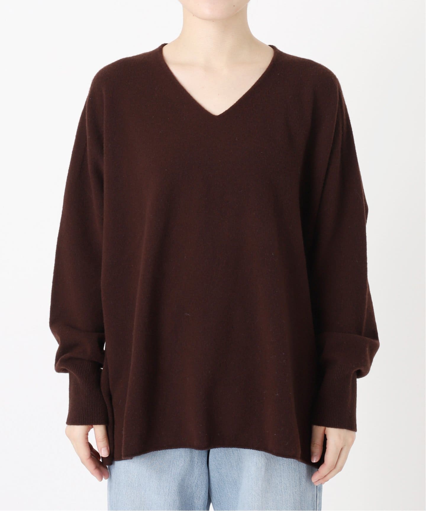 追加》Fineニュージーウール ニュアンス Vプルオーバー（ニット