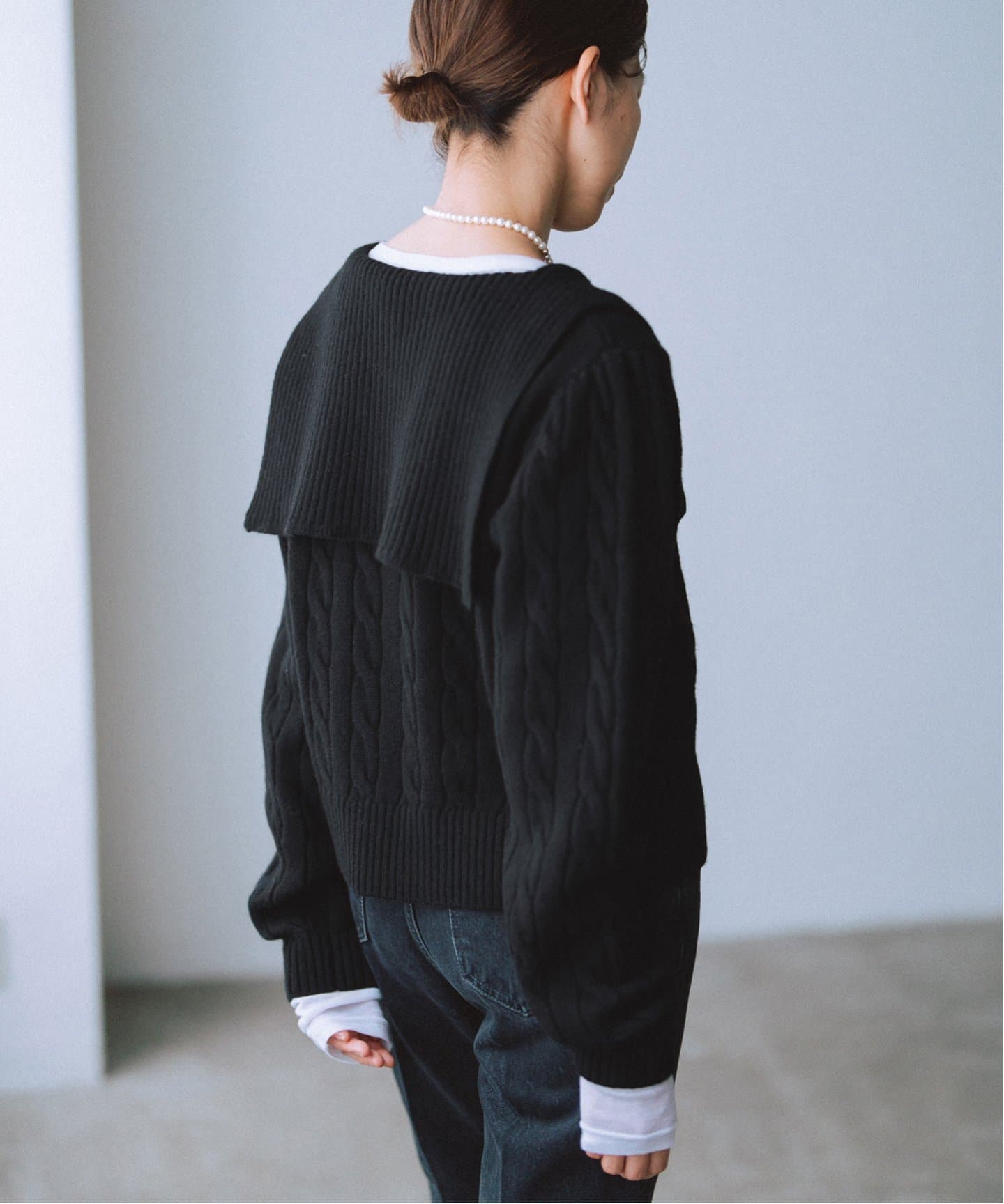 BLACK セーラーカラーニット（ニット／セーター）｜IENA（イエナ）の