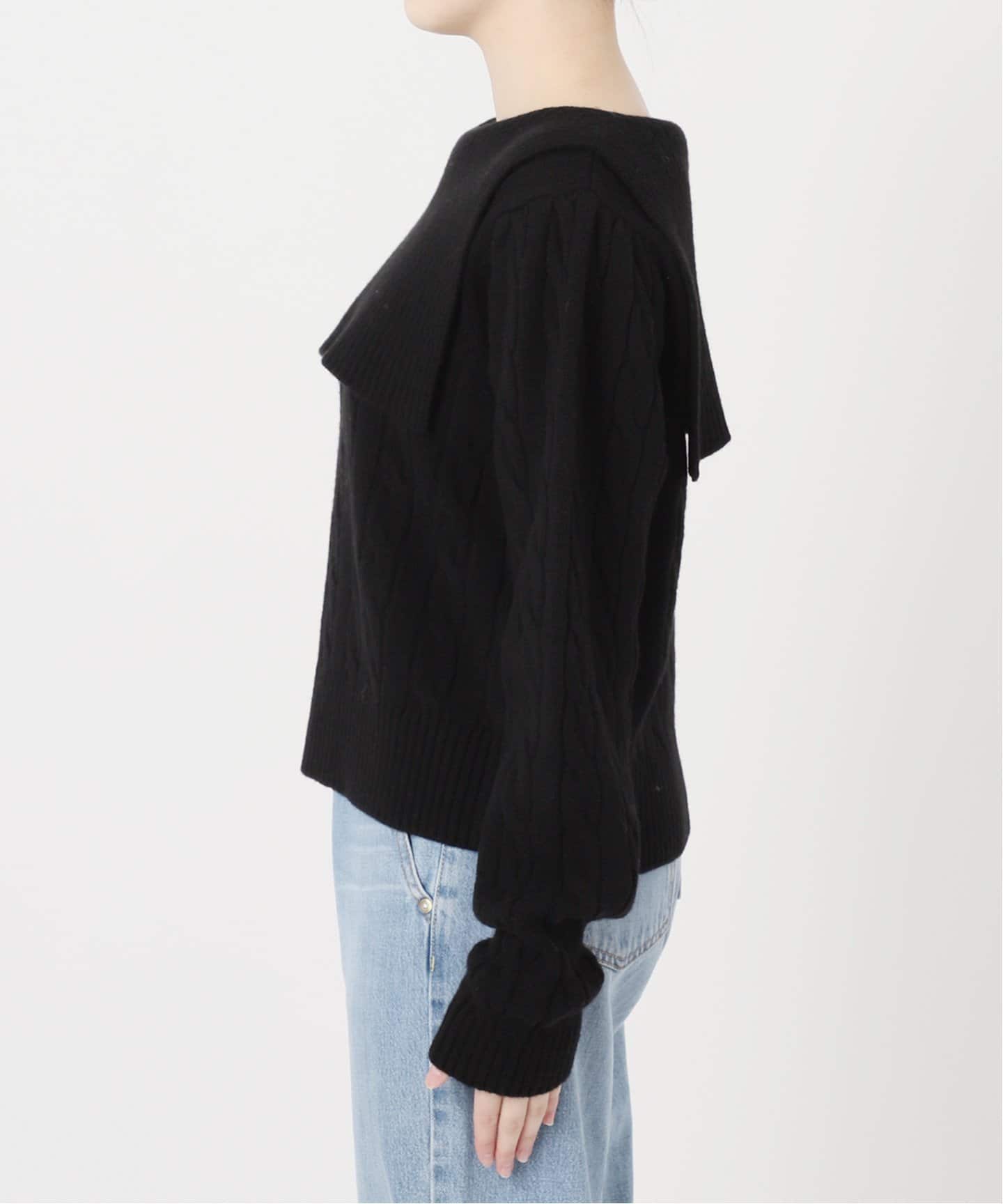 BLACK セーラーカラーニット（ニット／セーター）｜IENA（イエナ）の